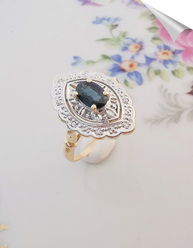 Bague Bague Marquise Saphir Diamants 58 Facettes AA 1512