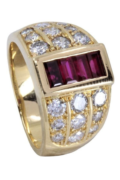 Bague Bague moderne, rubis et diamants 58 Facettes 061571