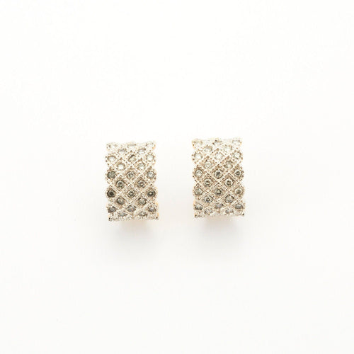 Boucles d'oreilles Boucles d'oreilles pavage diamants en croisillons 58 Facettes