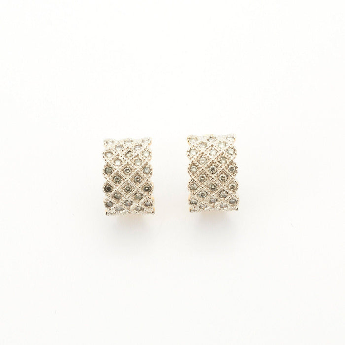 Boucles d'oreilles Boucles d'oreilles pavage diamants en croisillons 58 Facettes