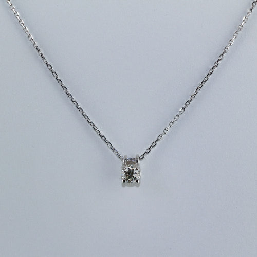 Pendentif Pendentif "Solo diamant" Or blanc 58 Facettes