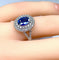 Bague 52 Bague Saphir entourage diamants 58 Facettes AB251
