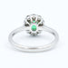 Ring 54 Bucherer - Daisy ring White gold Emerald Diamonds 58 Facettes