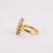 Bague 58 Bague marquise en or jaune, diamants 58 Facettes