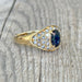 Ring 55 Yellow gold bangle ring Sapphire paving Diamonds 58 Facettes 242