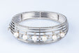 Bracelet Diamond pearl half bangle bracelet in white gold 58 Facettes BRLM423-9-84