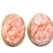 Boucles d'oreilles CLIPS EN OR JAUNE & CORAIL 58 Facettes 066401