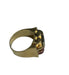 Ring Tank ring in yellow gold, ruby, diamond 58 Facettes