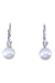 Boucles d'oreilles Dormeuses Or blanc Perles Diamants 58 Facettes 080411