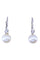 Boucles d'oreilles Dormeuses Or blanc Perles Diamants 58 Facettes 080411