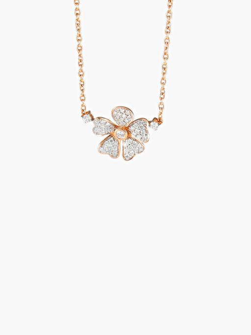 Collier Pendentif Fleur Diamants 58 Facettes