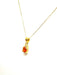 2-piece set pendant in yellow gold, diamonds and citrines 58 Facettes