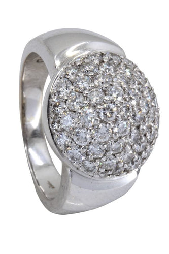 Bague 55 BAGUE DÔME PAVAGE DIAMANTS 58 Facettes 059041