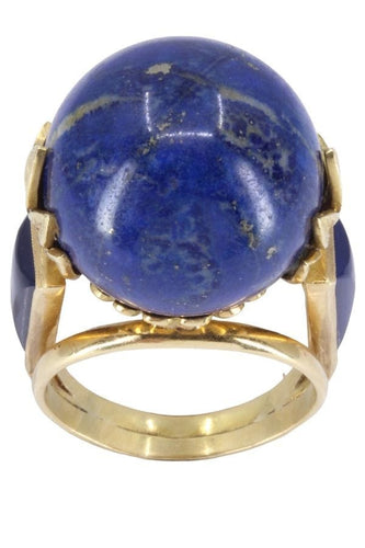Bague 55 BAGUE BOULE ANCIENNE LAPIS LAZULI 58 Facettes 066381