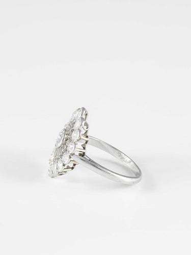 Bague 54 Bague Platine Or Diamants 58 Facettes