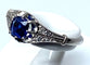 Bague Bague 1900 Platine Saphir et Diamants 58 Facettes