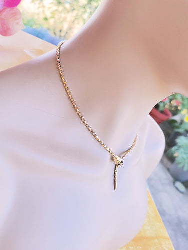 Collier Collier Serpent motifs écailles Or Jaune 58 Facettes AA 1483