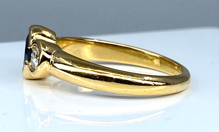 Bague 50 Bague saphir et diamants 58 Facettes AB163