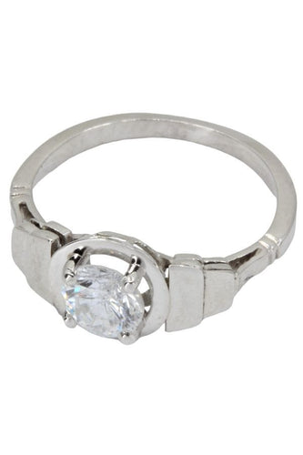 Bague SOLITAIRE ART DÉCO DIAMANT 58 Facettes 053141