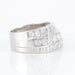 Ring 54 White gold ring, round and square diamonds 58 Facettes