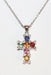Sapphire and diamond cross pendant-chain necklace 58 Facettes 473