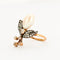 Bague 59 Bague Ancienne Abeille Perle diamants 58 Facettes