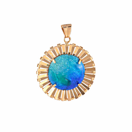 Pendentif Pendentif Soleil Bleu 58 Facettes