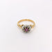 Ring Ring in yellow gold, diamonds & garnet 58 Facettes 26239