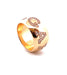 Bvlgari monogram diamond wedding ring, 18-carat yellow gold 58 Facettes