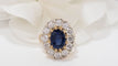 Bague 47.5 Bague Pompadour Or jaune Saphir Diamants 58 Facettes 32191