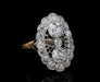 Ring 58 Belle Epoque ring in gold, platinum and diamonds. 58 Facettes