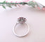 Bague 54.5 Bague Ancienne Rubis Diamant 0,50 ct Or Blanc 58 Facettes AA 1523