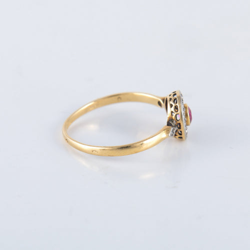 Bague 55 Bague rubis diamant ancienne 58 Facettes