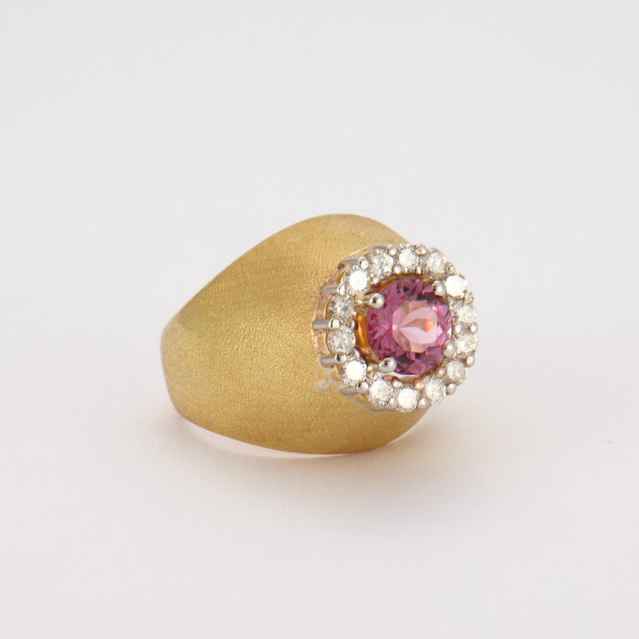 Bague 52 Bague Vintage Tourmaline, Diamants 58 Facettes LOT P1101