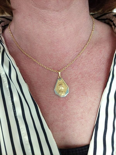 Pendentif Médaille vierge Art-Déco 58 Facettes 062371