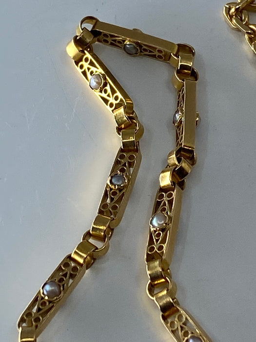 Collier Collier en or, perles fines 58 Facettes