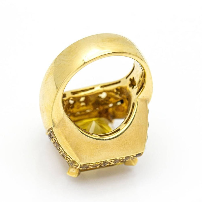 Bague 55.5 Bague Or jaune Saphir Diamants 58 Facettes D359730LF