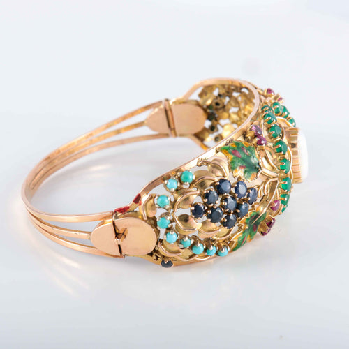 Bracelet Bracelet Opale Rubis Saphirs Emeraudes Email 58 Facettes 220331