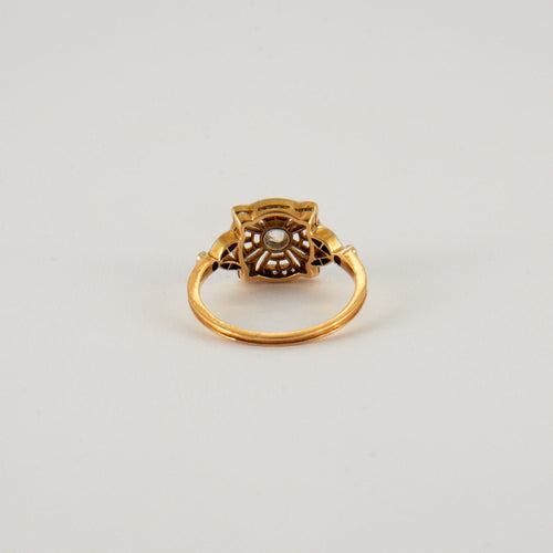 Bague 54.5 Bague Carré ajouré Diamants 58 Facettes EL2-53