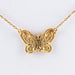 Necklace Yellow gold and diamond butterfly necklace 58 Facettes