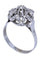 Bague 60 Bague en or blanc, diamants, fleur 58 Facettes 062821