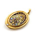 Yellow Gold Medal Pendant Email of the Virgin of Montserrat 58 Facettes D359668LF