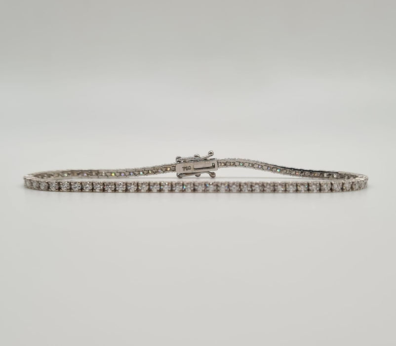Bracelet Bracelet tennis or blanc 18 carats serti de diamants 58 Facettes