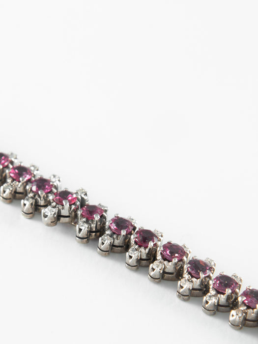 Bracelet Bracelet Or gris Rubis Diamants 58 Facettes