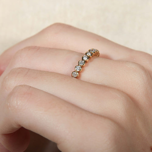 Bague 51 Alliance Tour complet 24 Diamants 58 Facettes 8397