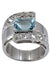 Ring ART-DECO AQUAMARINE AND DIAMOND RING 58 Facettes 054791