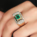 Ring Emerald Diamond Tank Ring 58 Facettes