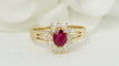 Bague 56 Bague Marguerite Rubis Diamants 58 Facettes 32370