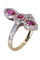 Bague BAGUE ART-NOUVEAU RUBIS ET DIAMANTS 58 Facettes 073021