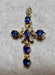 Sapphire & Diamond Cross Pendant Pendant 58 Facettes B44B